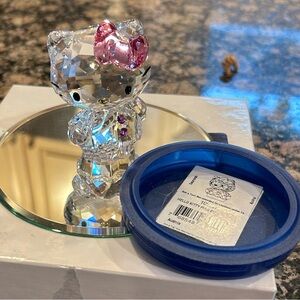 Hello Kitty Swarovski Crystal Figurine with Pink Bow